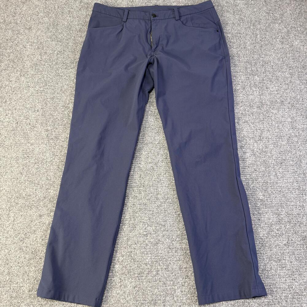 Lululemon Pants Mens 38 Blue Stretch Performance Chino Golf Hiking Casual 38x33